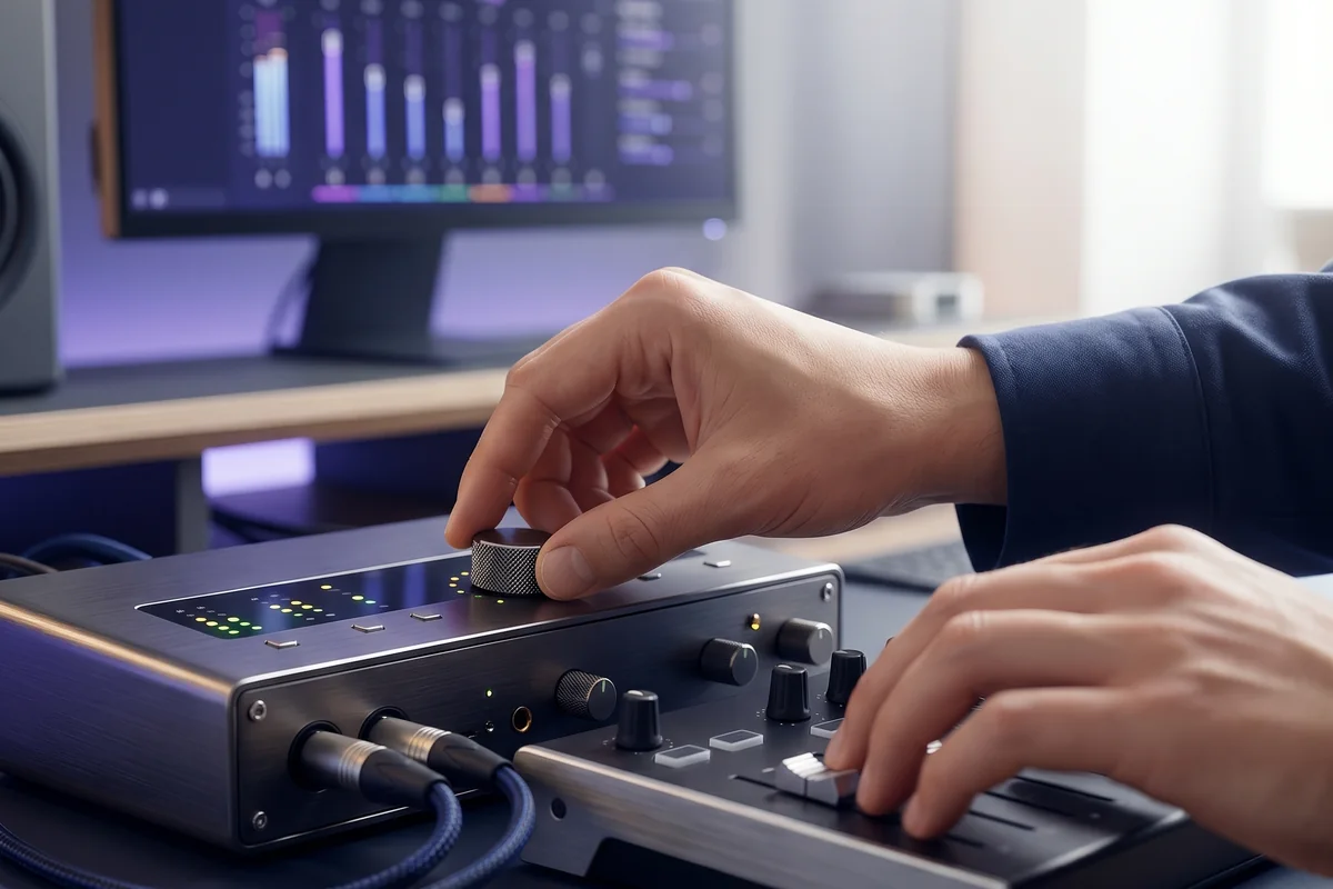 AI drum separator isolating drums and other stems from a library track